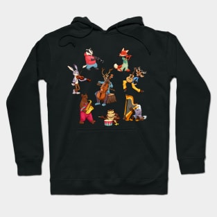 Musician cartoon animals Hoodie